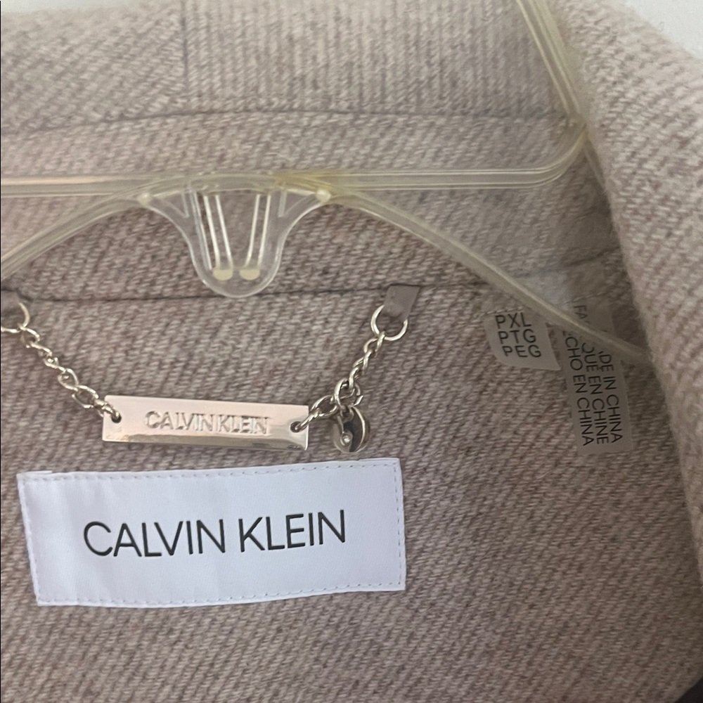 Calvin Klein Women's Beige Wool Wrap - Picture 2 of 16